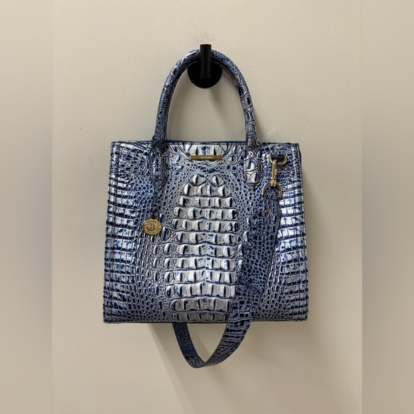 Brahmin Caroline Satchel in Bellbottom Blue Ombre Melbourne